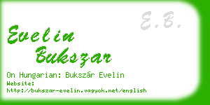 evelin bukszar business card