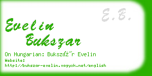 evelin bukszar business card